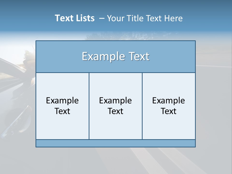 Vehicle Bright Concept PowerPoint Template