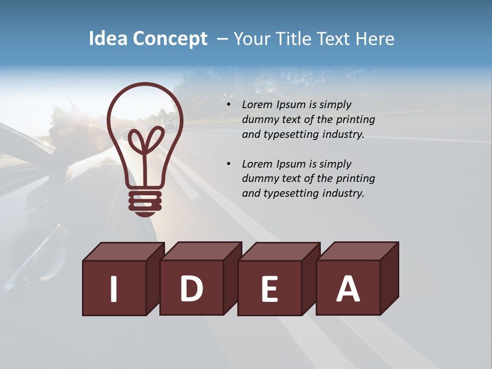 Vehicle Bright Concept PowerPoint Template