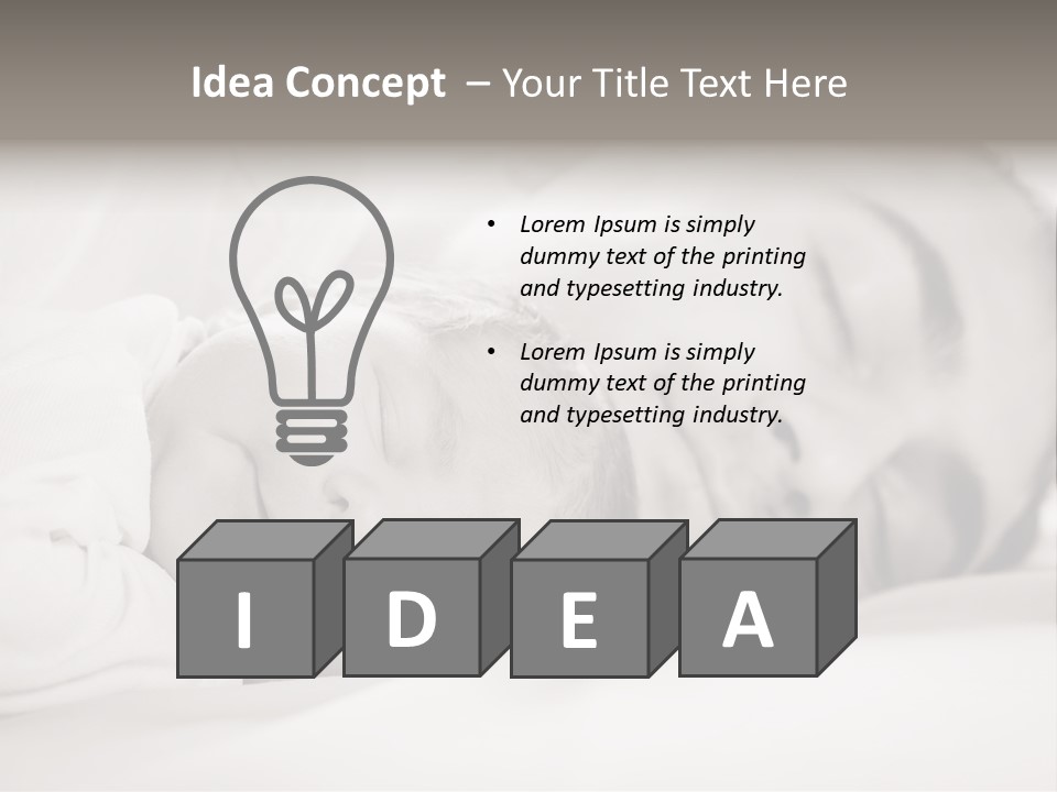 Child Bedtime Closeup Cute PowerPoint Template