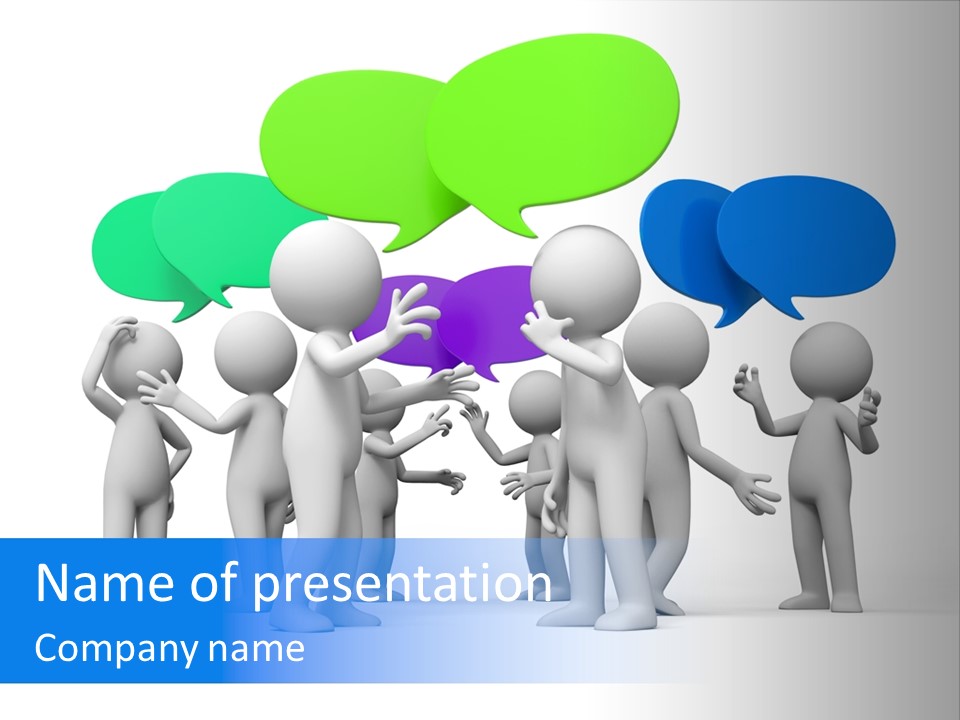 Comic Group People PowerPoint Template