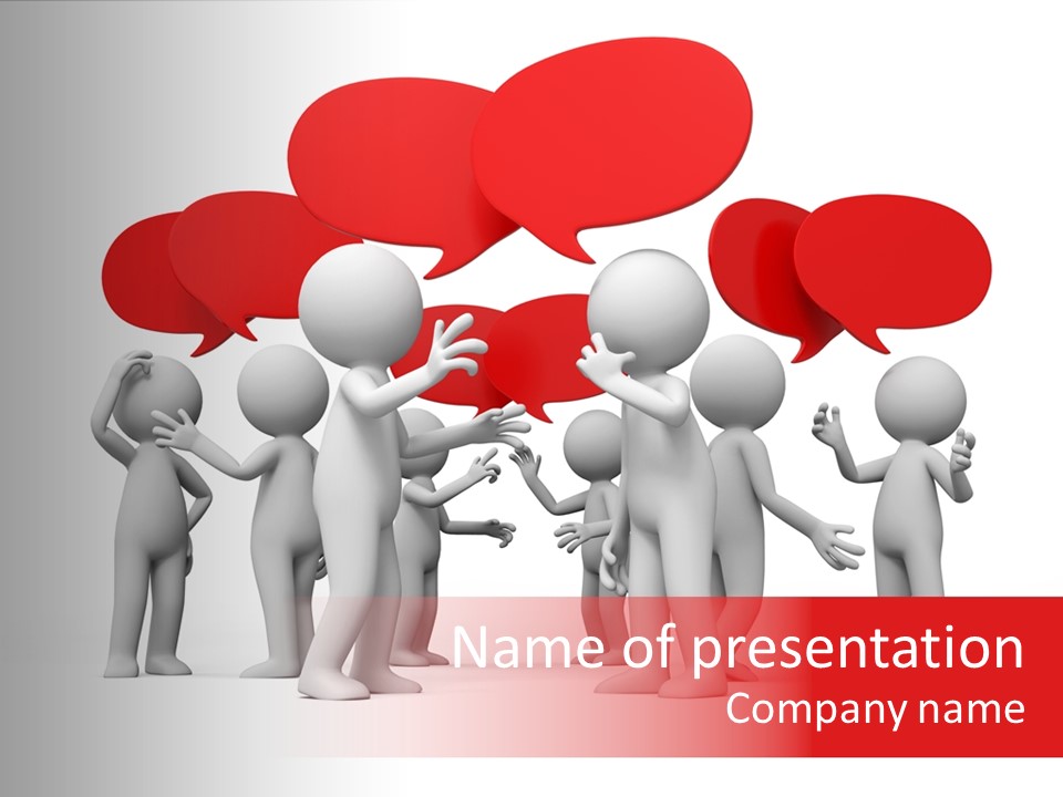 Debate Design Bubble PowerPoint Template