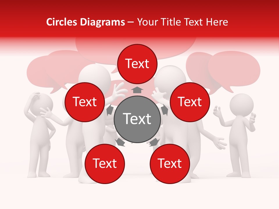 Debate Design Bubble PowerPoint Template