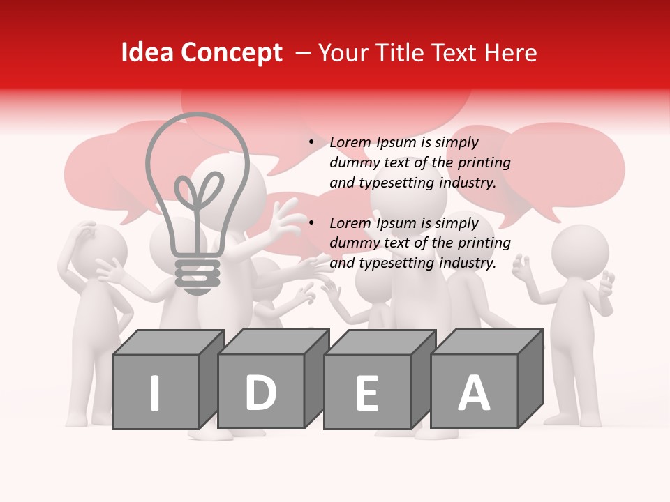 Debate Design Bubble PowerPoint Template