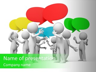 White Debate Conversation PowerPoint Template