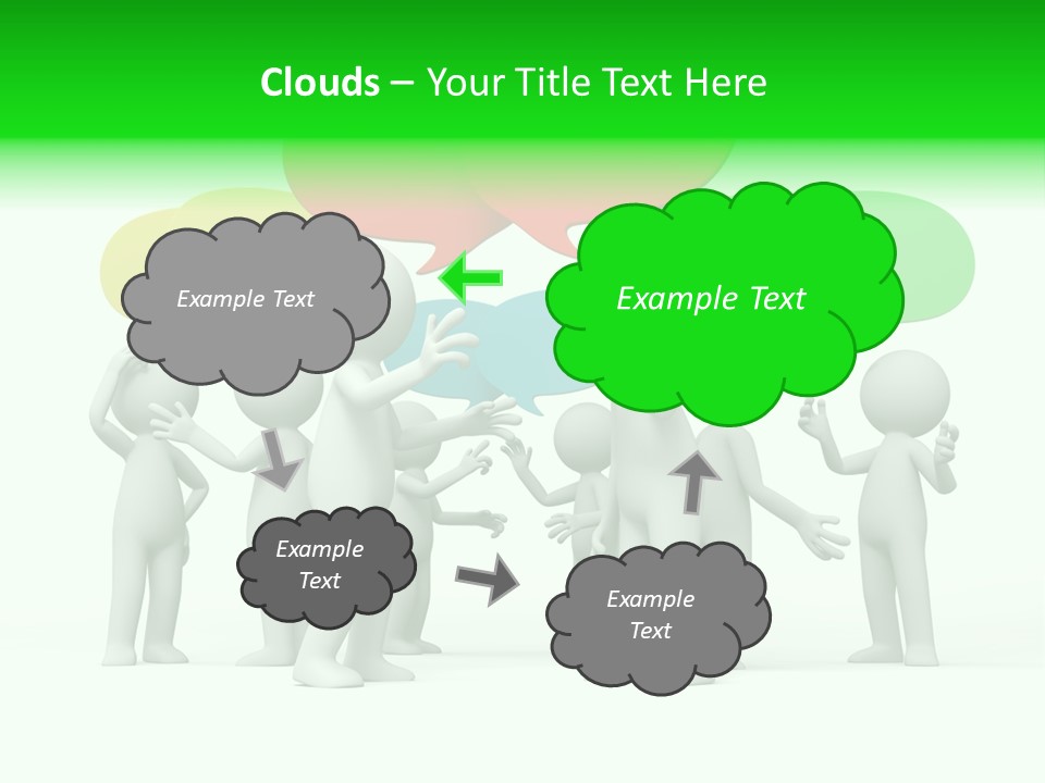 White Debate Conversation PowerPoint Template