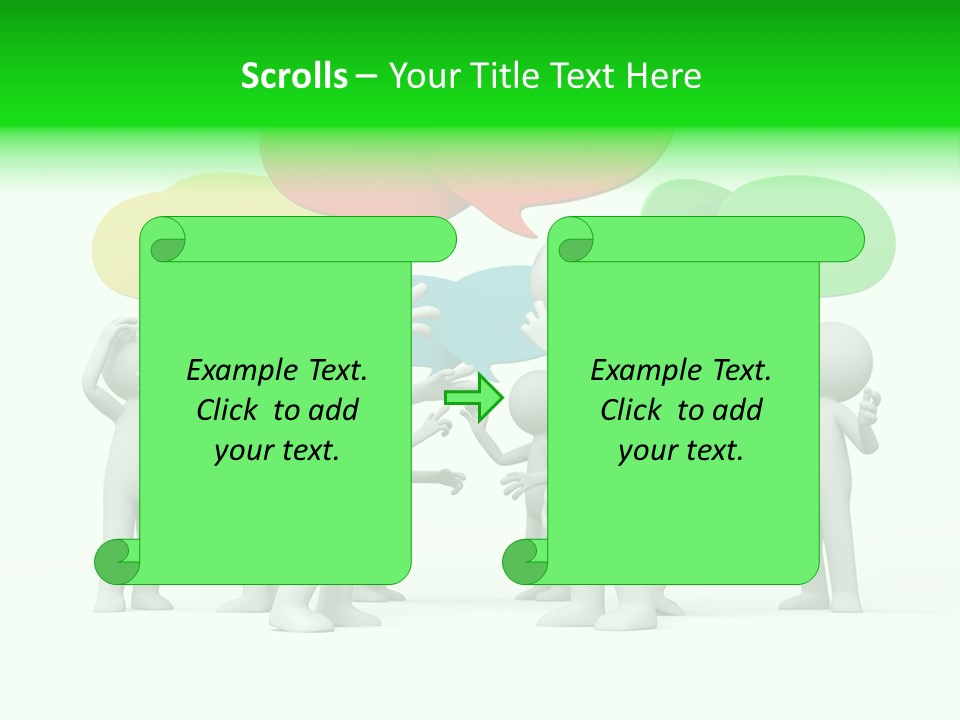 White Debate Conversation PowerPoint Template