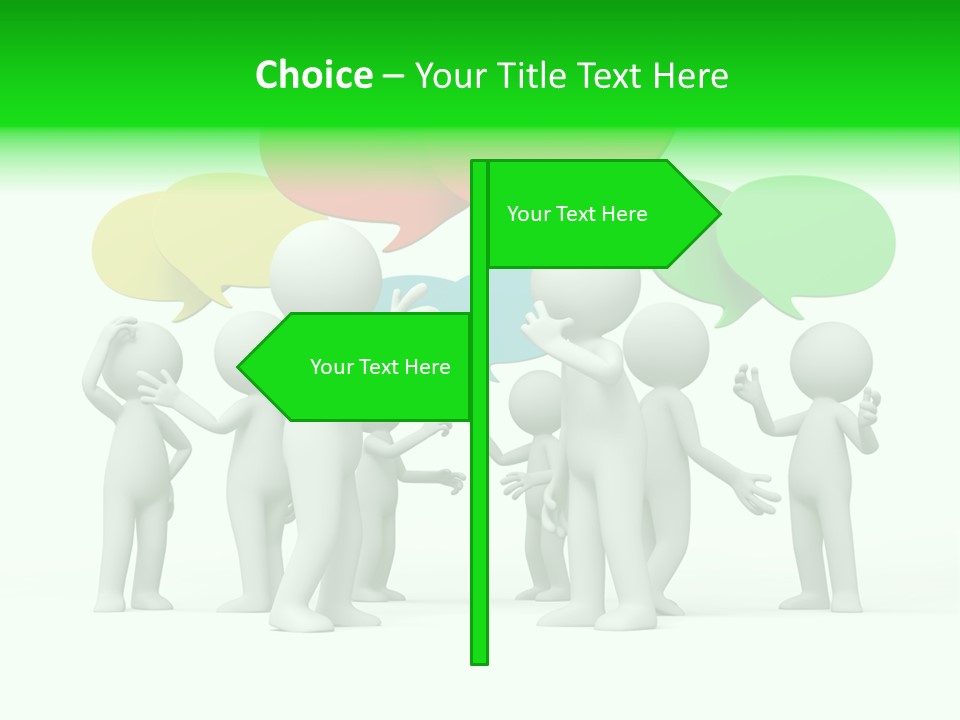 White Debate Conversation PowerPoint Template