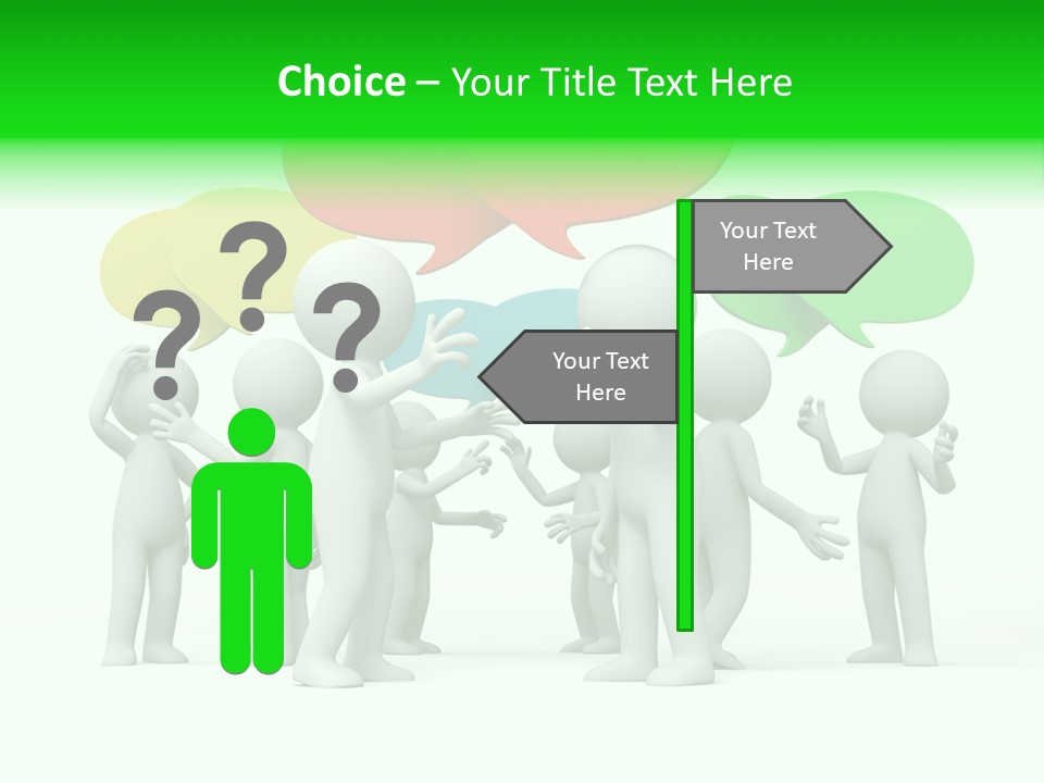 White Debate Conversation PowerPoint Template