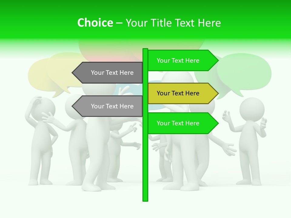 White Debate Conversation PowerPoint Template