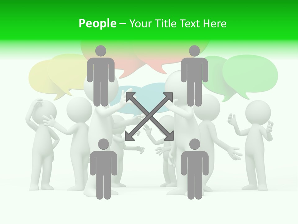 White Debate Conversation PowerPoint Template