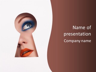 Examining Mystery Door PowerPoint Template