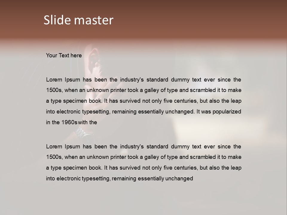 Young Model Unemployment PowerPoint Template