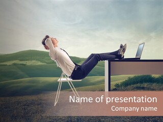 Foot Travel Rest PowerPoint Template