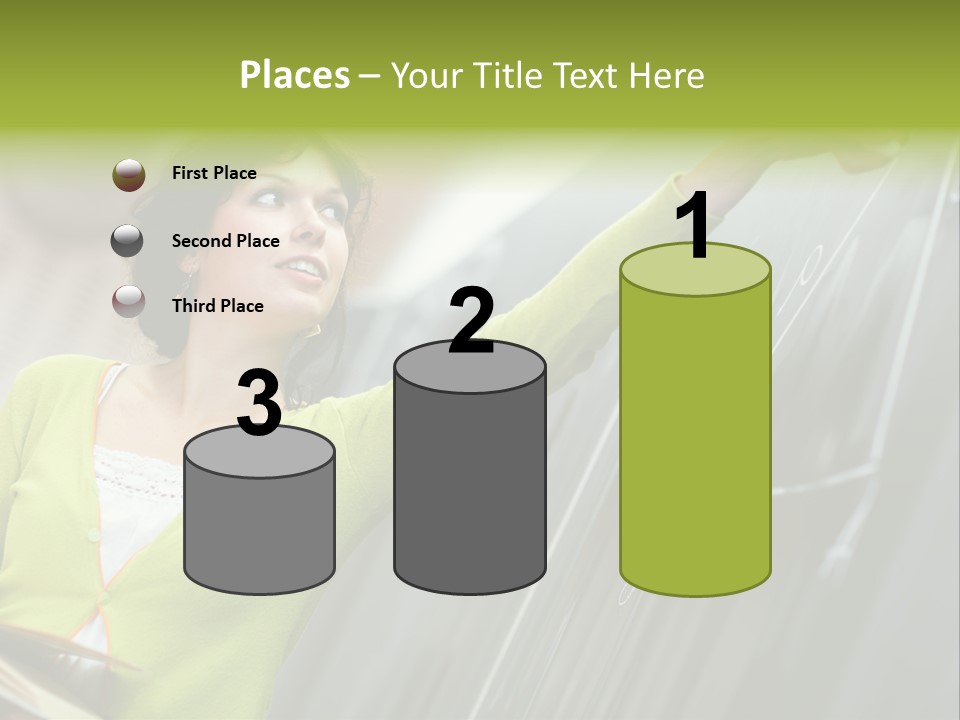 Girl Elementary Portrait PowerPoint Template