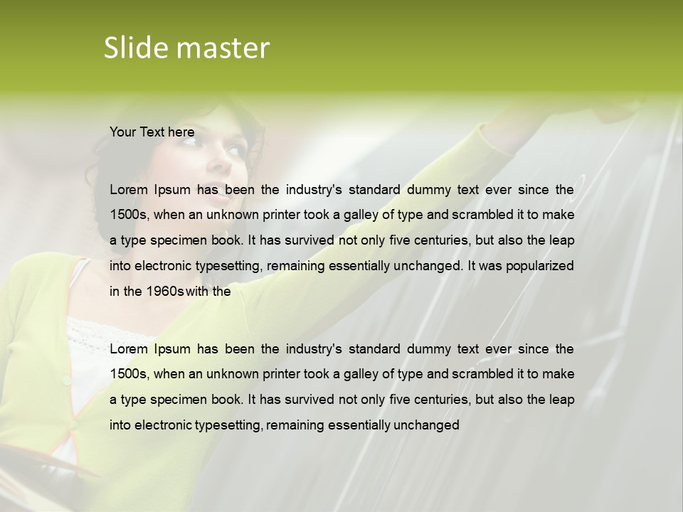 Girl Elementary Portrait PowerPoint Template