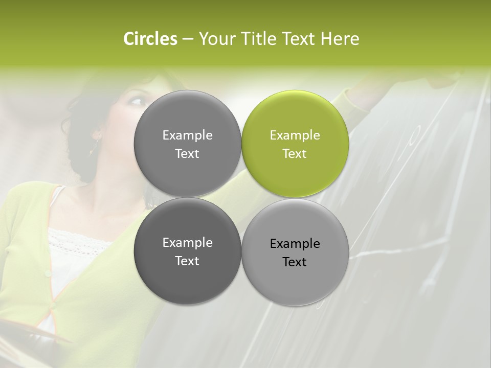 Girl Elementary Portrait PowerPoint Template