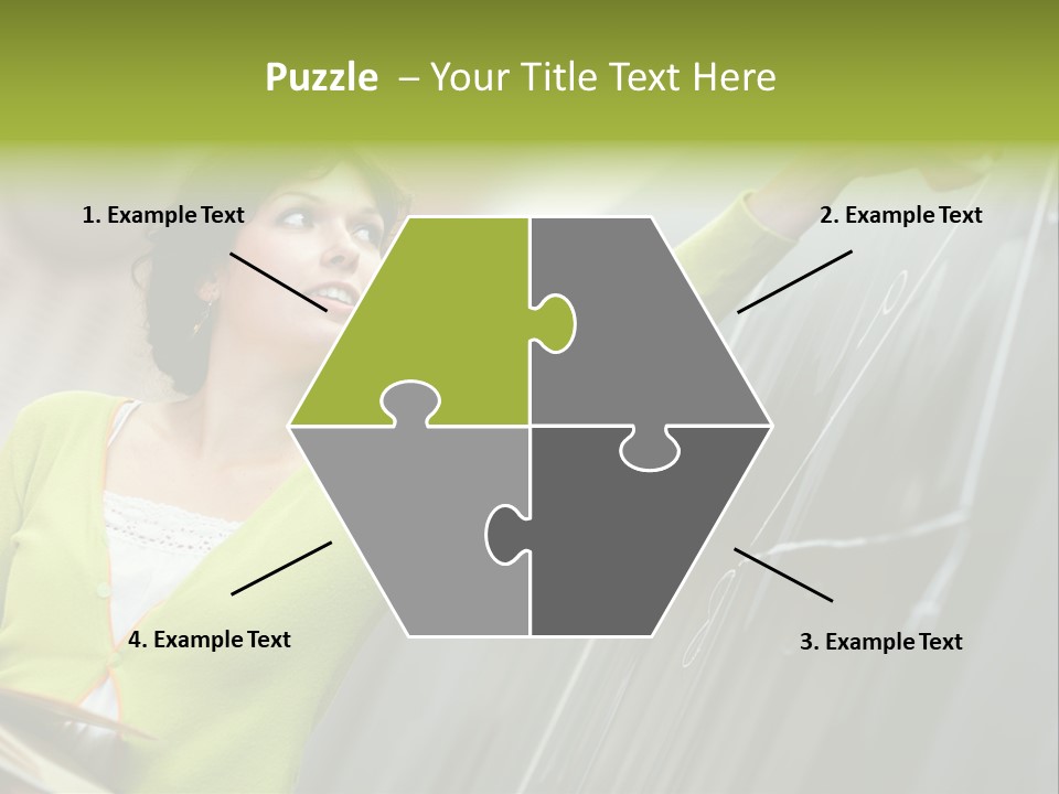 Girl Elementary Portrait PowerPoint Template