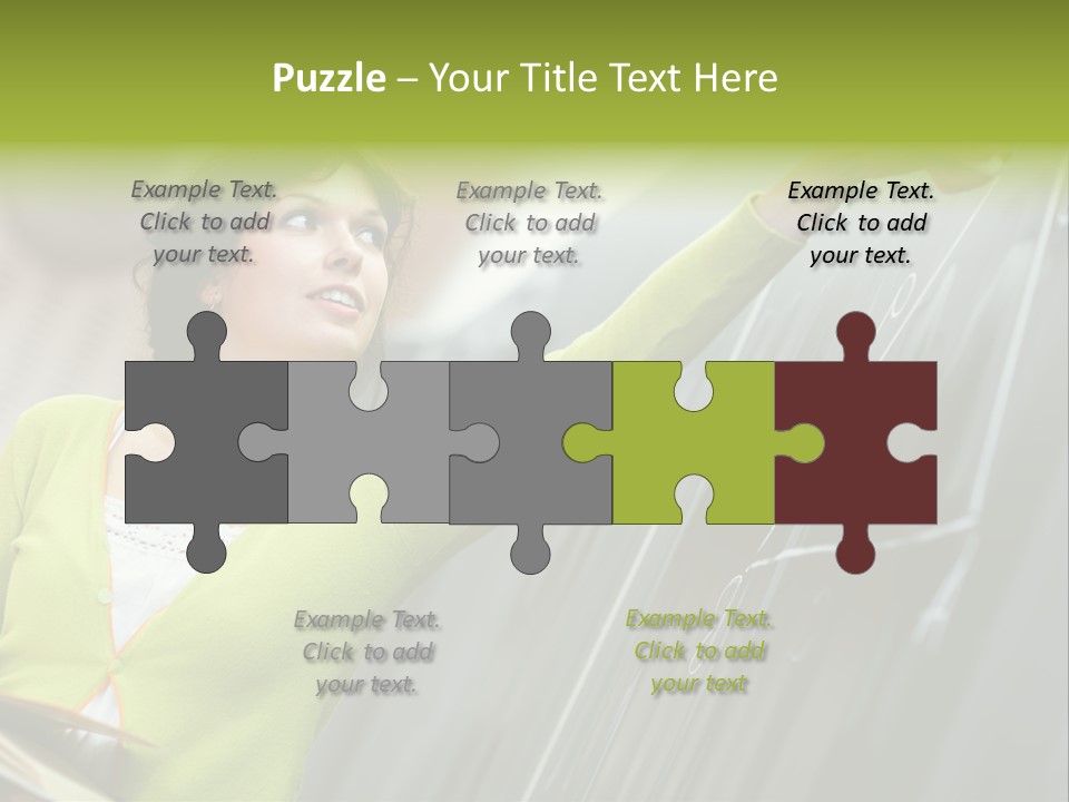 Girl Elementary Portrait PowerPoint Template