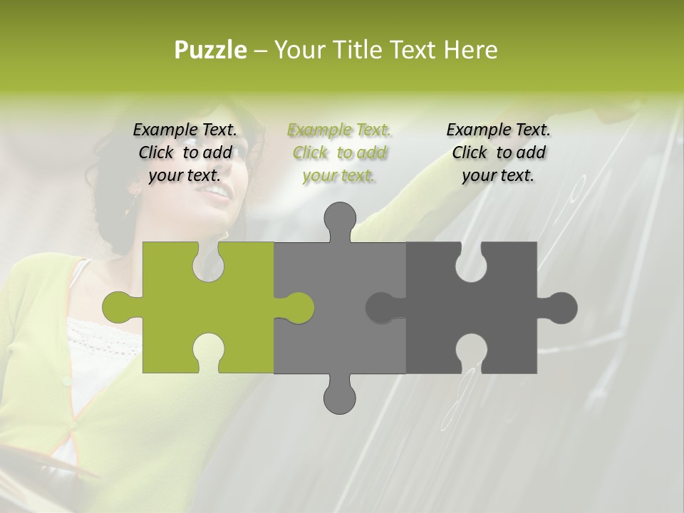 Girl Elementary Portrait PowerPoint Template