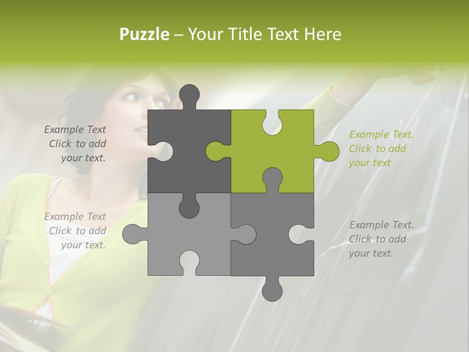 Girl Elementary Portrait PowerPoint Template