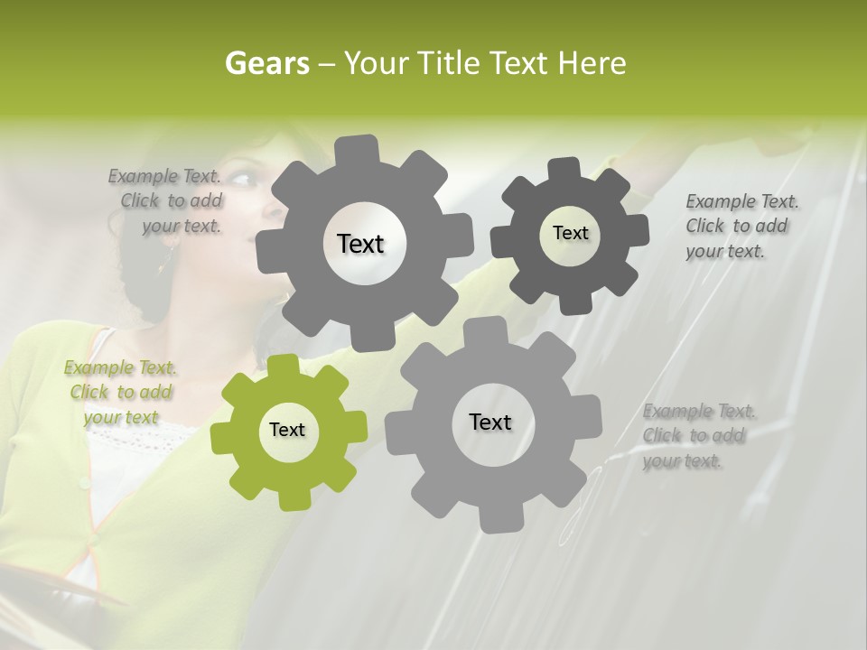 Girl Elementary Portrait PowerPoint Template