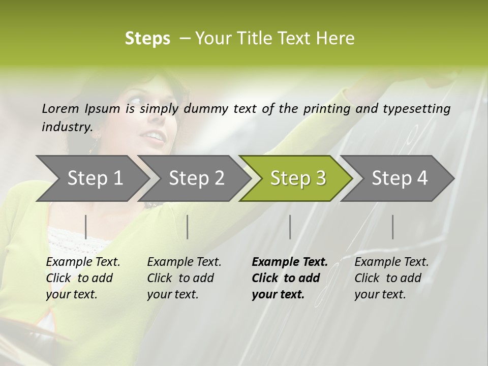 Girl Elementary Portrait PowerPoint Template