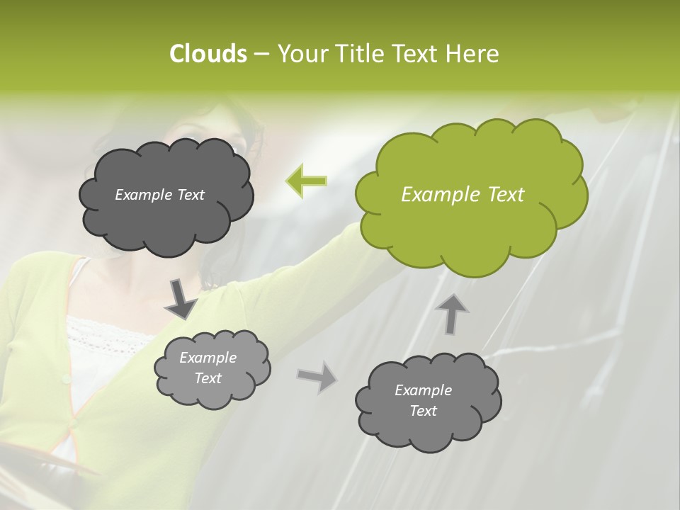 Girl Elementary Portrait PowerPoint Template