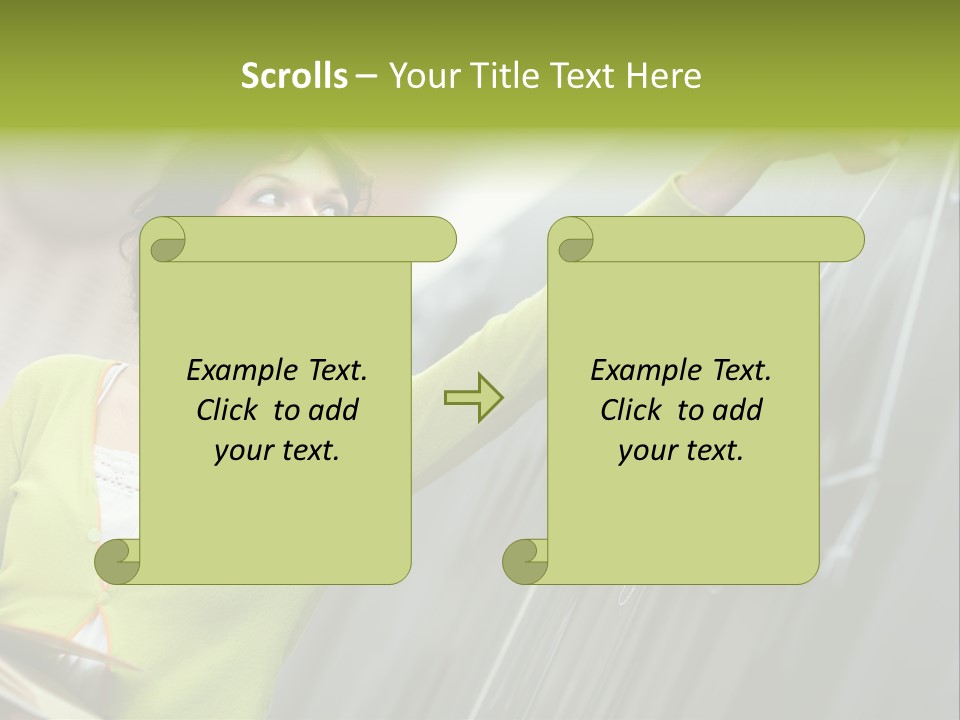 Girl Elementary Portrait PowerPoint Template