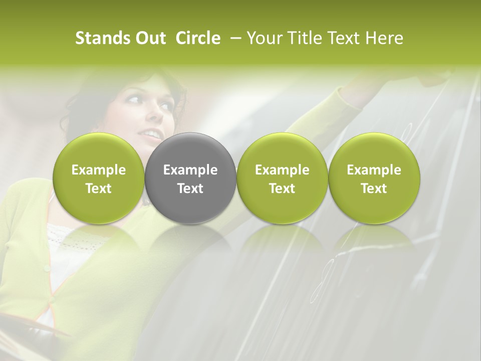 Girl Elementary Portrait PowerPoint Template