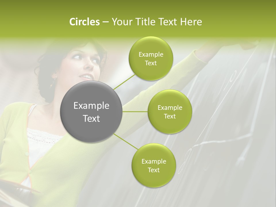 Girl Elementary Portrait PowerPoint Template