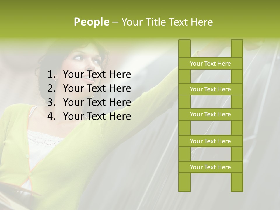 Girl Elementary Portrait PowerPoint Template