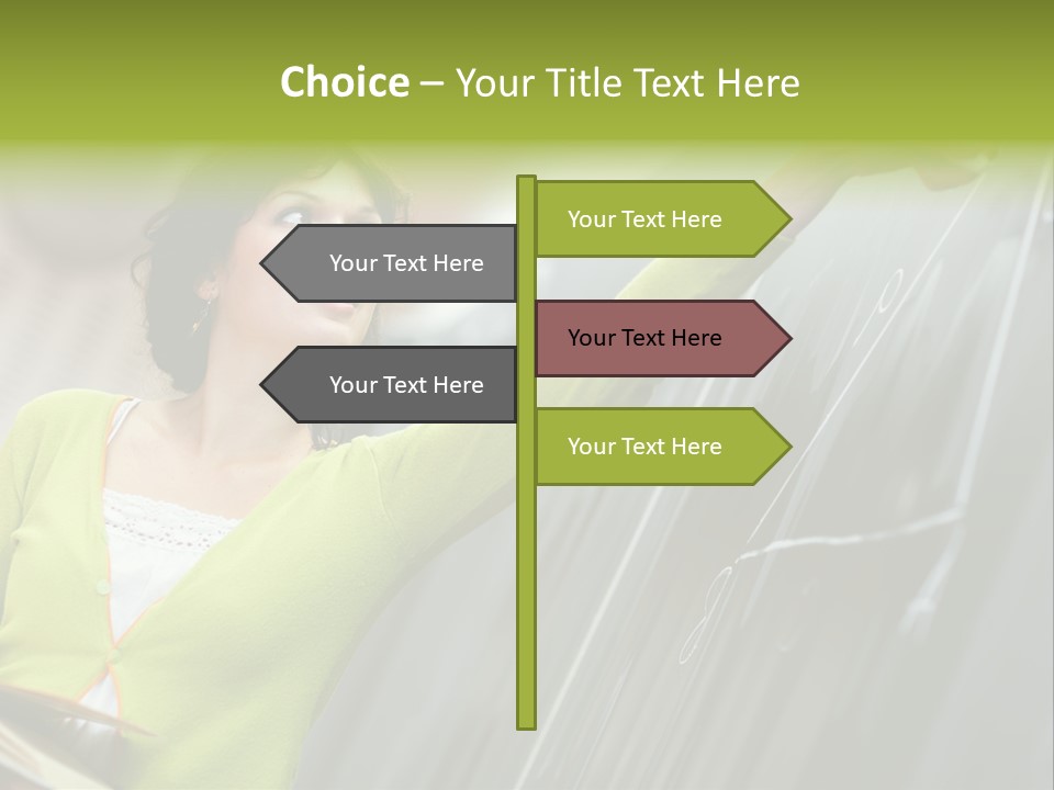 Girl Elementary Portrait PowerPoint Template