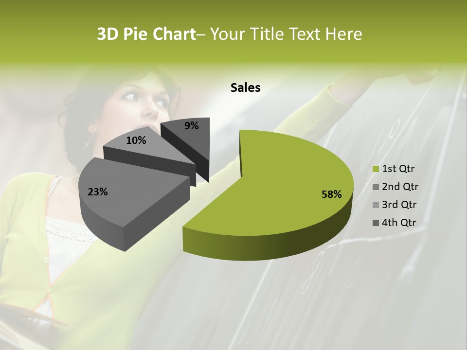 Girl Elementary Portrait PowerPoint Template