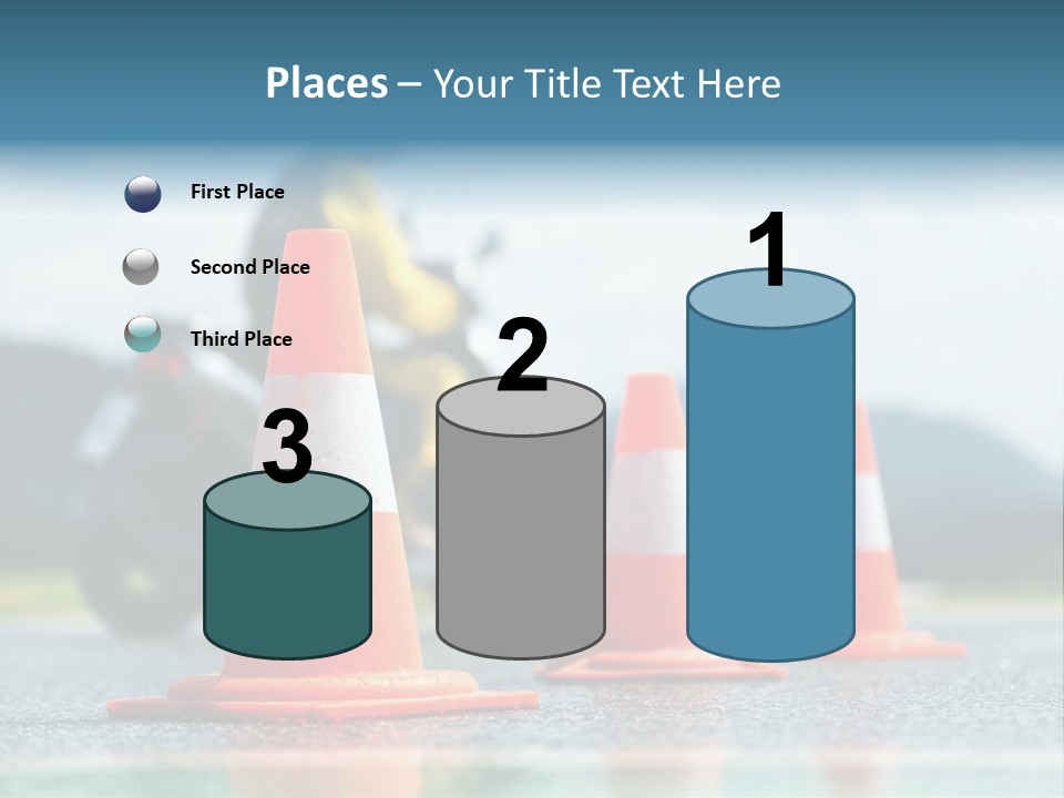 Asphalt Traffic Cone Learning PowerPoint Template