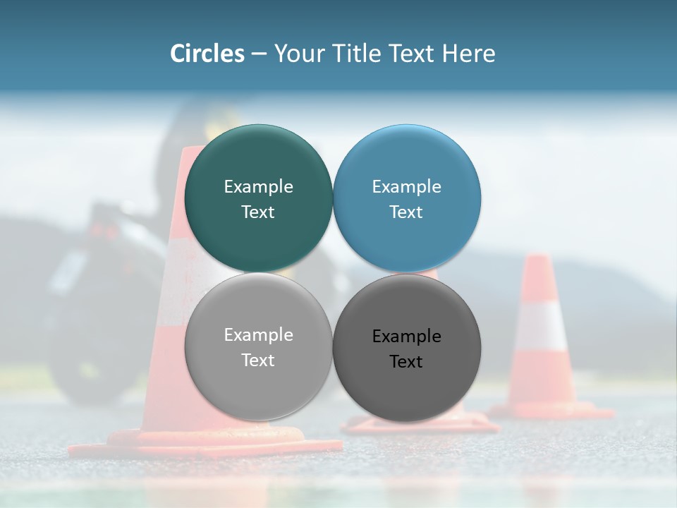 Asphalt Traffic Cone Learning PowerPoint Template