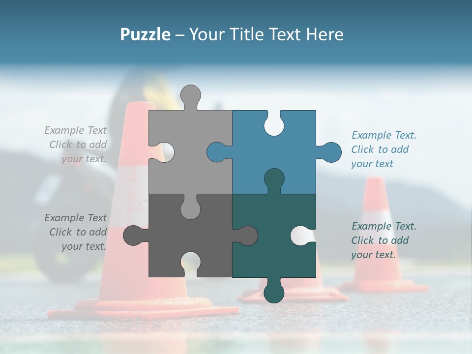 Asphalt Traffic Cone Learning PowerPoint Template