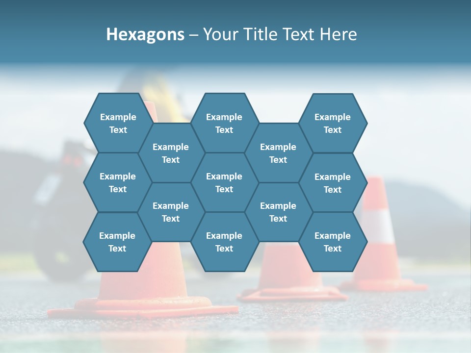 Asphalt Traffic Cone Learning PowerPoint Template