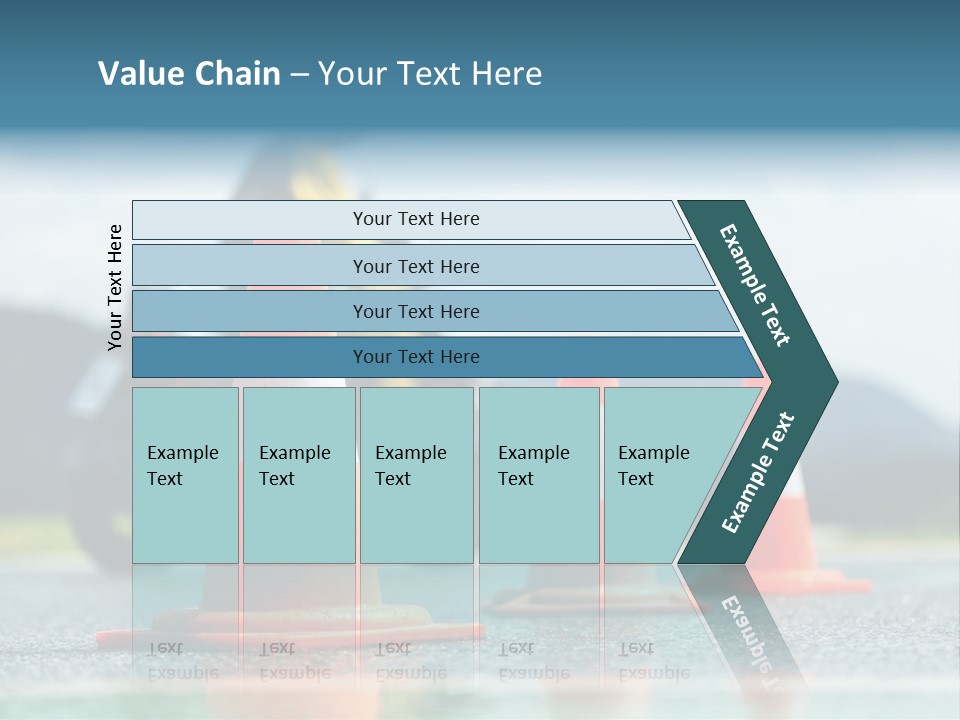 Asphalt Traffic Cone Learning PowerPoint Template