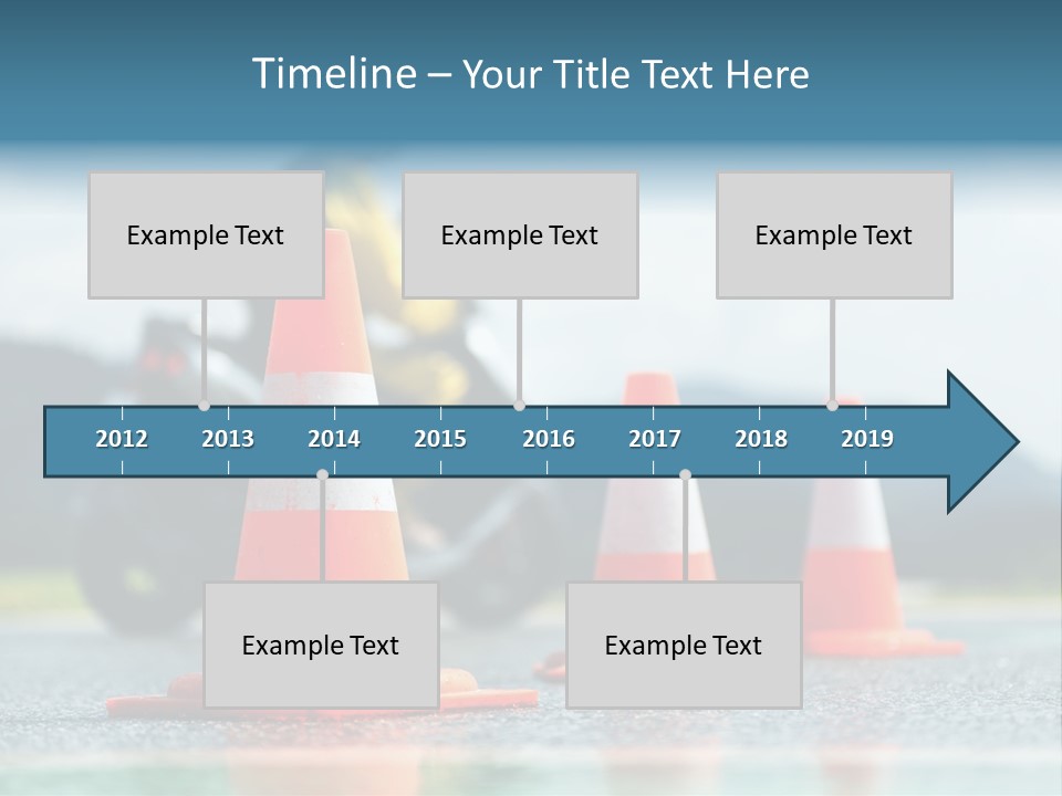 Asphalt Traffic Cone Learning PowerPoint Template
