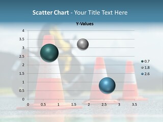 Asphalt Traffic Cone Learning PowerPoint Template