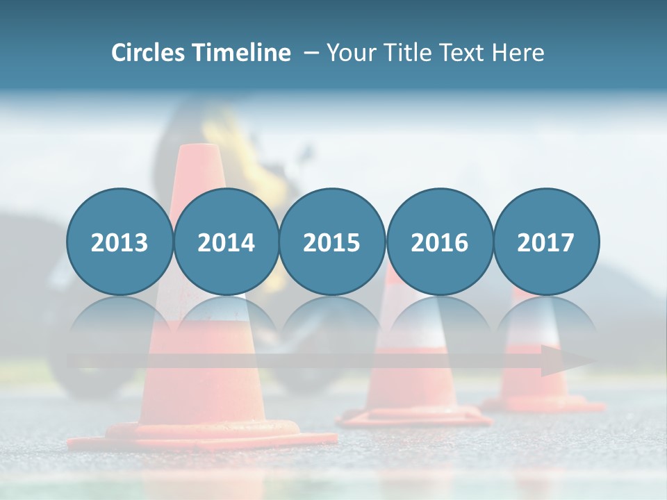 Asphalt Traffic Cone Learning PowerPoint Template