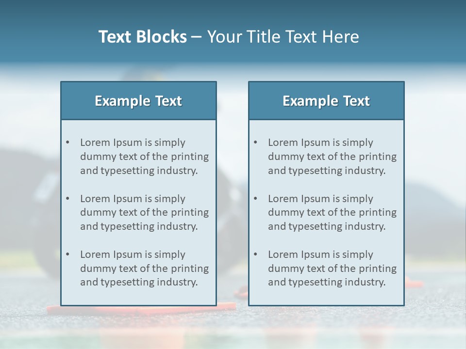 Asphalt Traffic Cone Learning PowerPoint Template