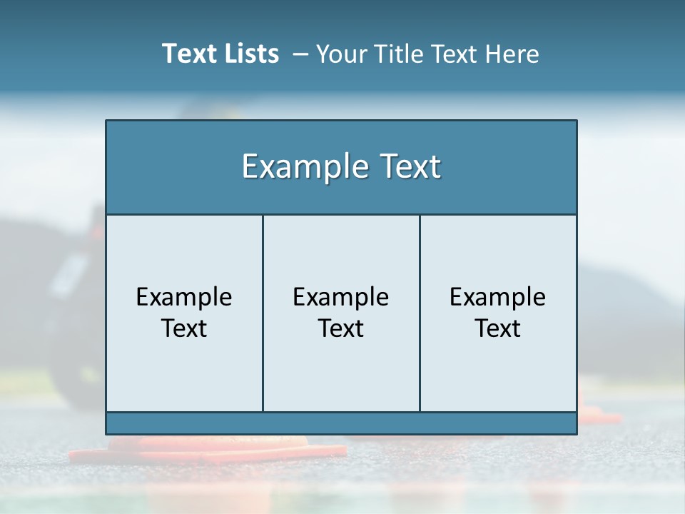 Asphalt Traffic Cone Learning PowerPoint Template