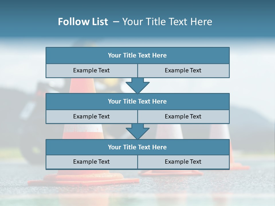 Asphalt Traffic Cone Learning PowerPoint Template