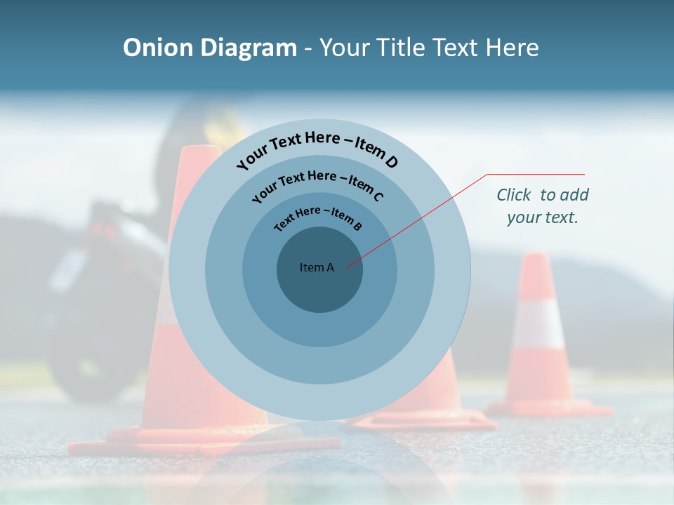 Asphalt Traffic Cone Learning PowerPoint Template