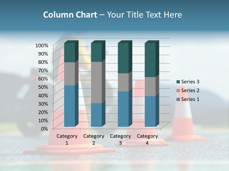 Asphalt Traffic Cone Learning PowerPoint Template