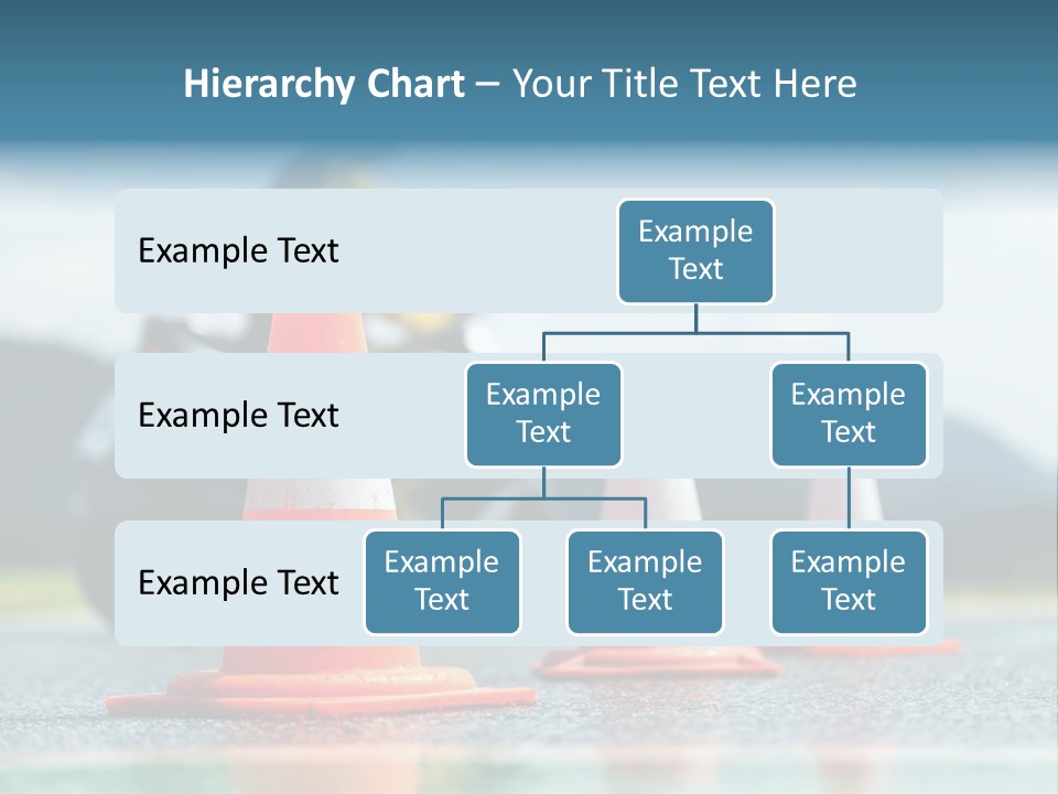 Asphalt Traffic Cone Learning PowerPoint Template