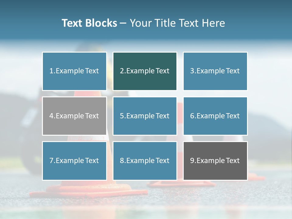 Asphalt Traffic Cone Learning PowerPoint Template