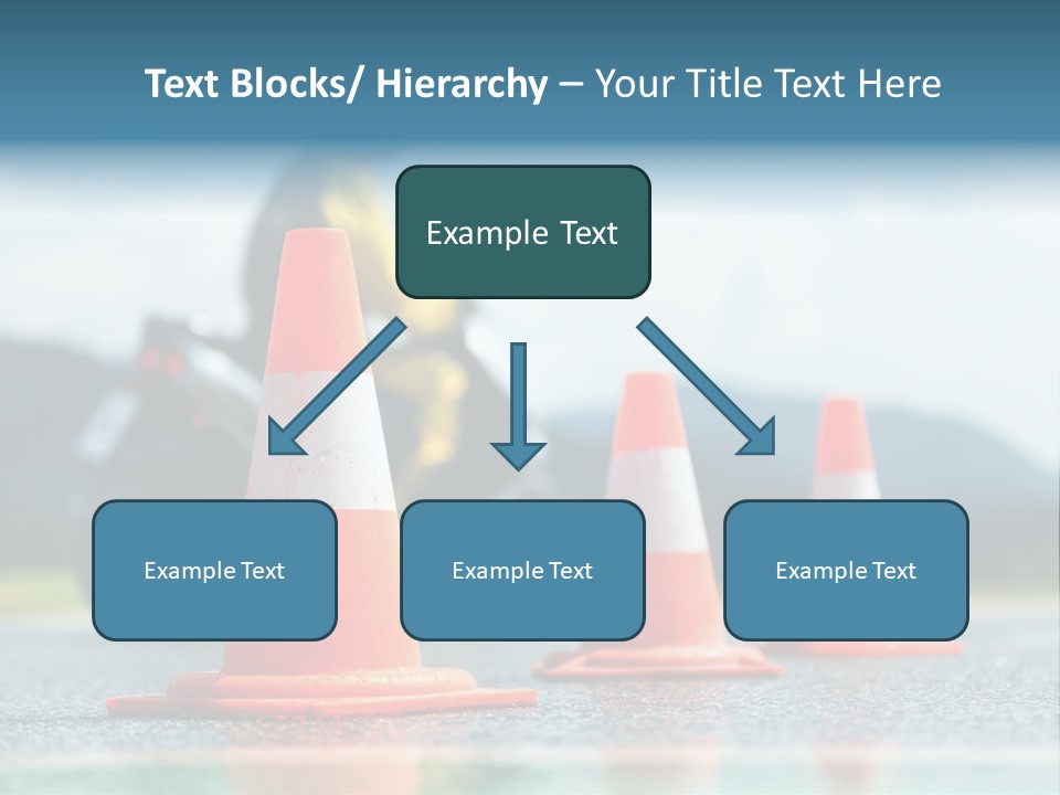 Asphalt Traffic Cone Learning PowerPoint Template