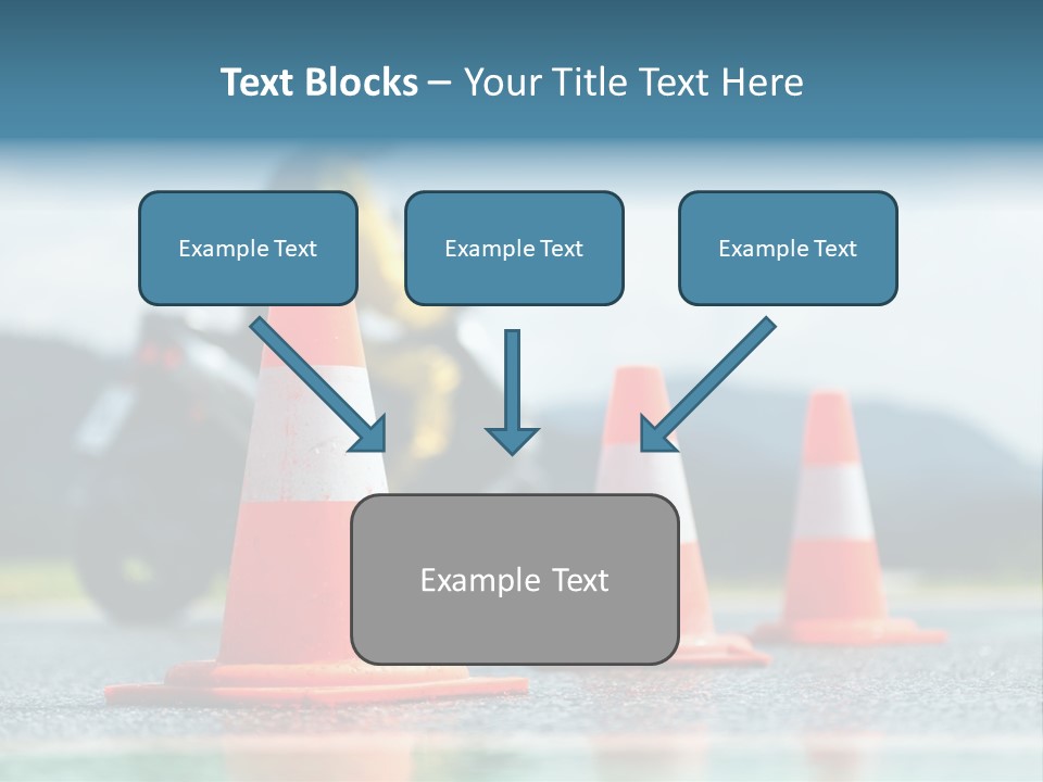 Asphalt Traffic Cone Learning PowerPoint Template